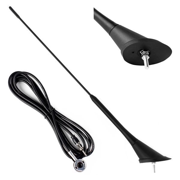 Autoanténa 40cm 5mm adaptér 3m kábel ANT07 AMiO-01507