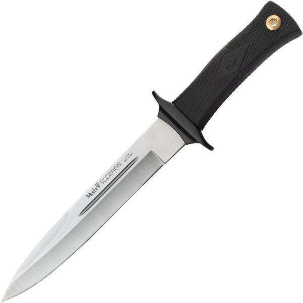 Muela SCORPION-19W bojový taktický nôž 19 cm, čierna, guma, kožené puzdro