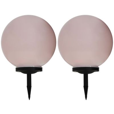 vidaXL Vonkajšie solárne lampy 2 ks 40 cm LED guľové RGB