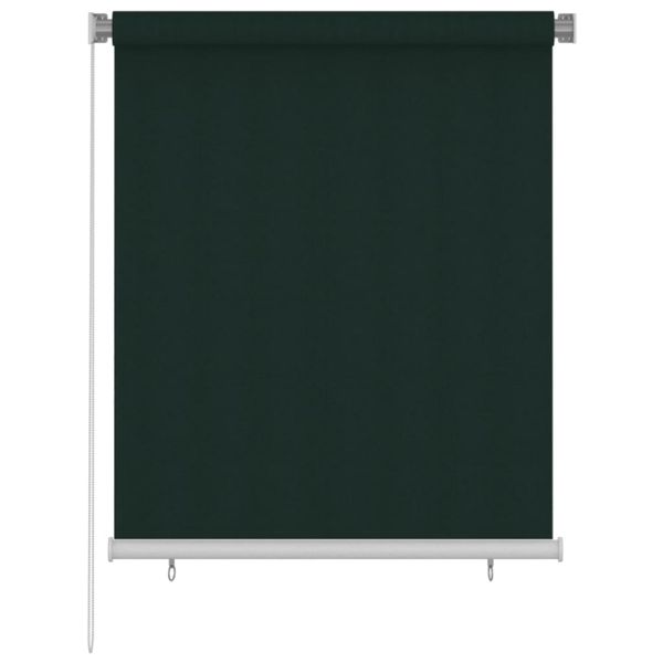 vidaXL Vonkajšia zatemňovacia roleta 120x140 cm tmavozelená HDPE