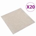 vidaXL Koberec 20 ks Svetlá béžová 50 x 50 cm 100% polypropylén