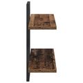 vidaXL Plávajúce police Staré drevo 40 x 15 x 40 cm Kompozitné drevo
