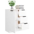vidaXL Komoda biela 60x30x70 cm spracované drevo
