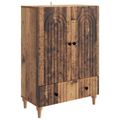 vidaXL Servírovacia skriňa Staré drevo 66 x 34,5 x 95 cm