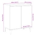 vidaXL Komoda staré drevo 60x35x70 cm spracované drevo