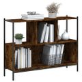 vidaXL Knižnica dymový dub 102x28x77,5 cm kompozitné drevo