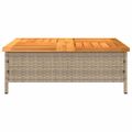 vidaXL Kryt na podstavec slnečníka béžový 70x70x25 cm polyratan akácia