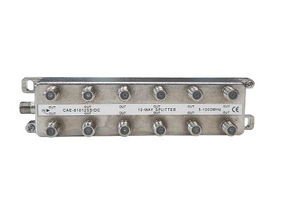 Rozbočovač antény CAE-61012SS/DC 12x F - (5 -1000MHz), útlum 12,6dB, 1 vetev prechádzajúca DC