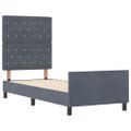 vidaXL Posteľ s pružinovým rámom Tmavo šedá 80 x 200 cm Zamat