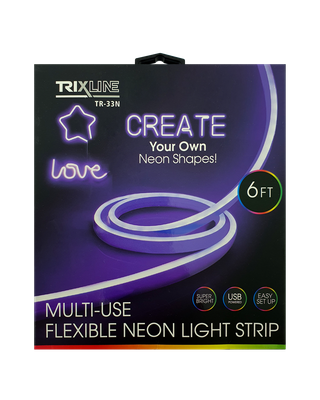 TR-33N Flexibilný NEÓNOVÝ LED pásik - fialový 1,8m na USB Trixline
