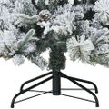vidaXL Umelý Sklápací Vianočný Stromček Biela 240 cm PE a PVC