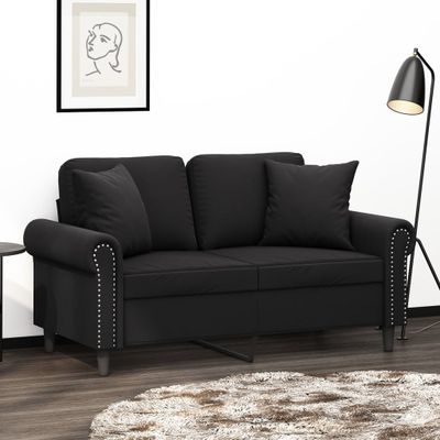 vidaXL Dekoratívne vankúše 2 ks čierne 40x40 cm zamat