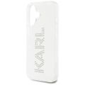 Puzdro Karl Lagerfeld HC IML Rhinestones Logo pre iPhone 16 Transparentné