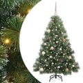vidaXL Umelý vianočný stromček s 150 LED-i Zelená 150 cm PE a PVC