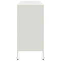 vidaXL Komoda bela 100,5x39x79 cm oceľ