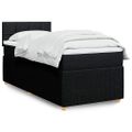 vidaXL Posteľný rám boxspring s matracom čierny 80x200 cm látka