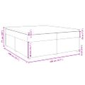vidaXL Boxspring posteľ s matracom sivohnedý 200x200 cm látka