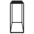 vidaXL Konzolový stolík čierny 80x35x75 cm tvrdené sklo