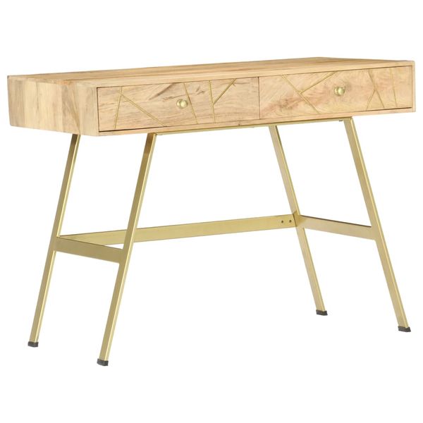 vidaXL Písací stôl so zásuvkami 100x55x75 cm, mangový masív