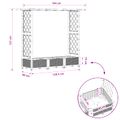 vidaXL Vyvýšený záhon s mriežkou a strechou Hnedá 164 x 40 x 121 cm PP
