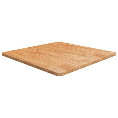 vidaXL Štvorcová stolová doska bledohnedá 80x80x2,5cm lakovaný dub