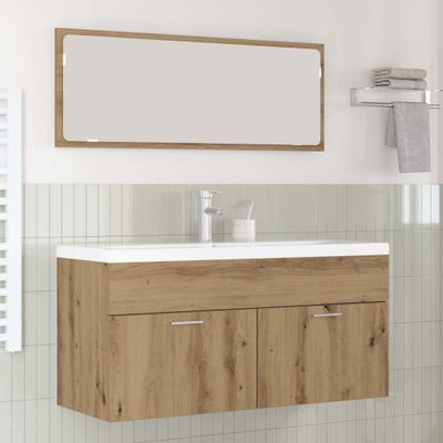 vidaXL Kúpeľňová skriňa Nástenný Remeselný dub 100 x 38,5 x 46 cm