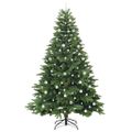vidaXL Umelý vianočný stromček s 300 LED-i Zelená 240 cm PE a PVC
