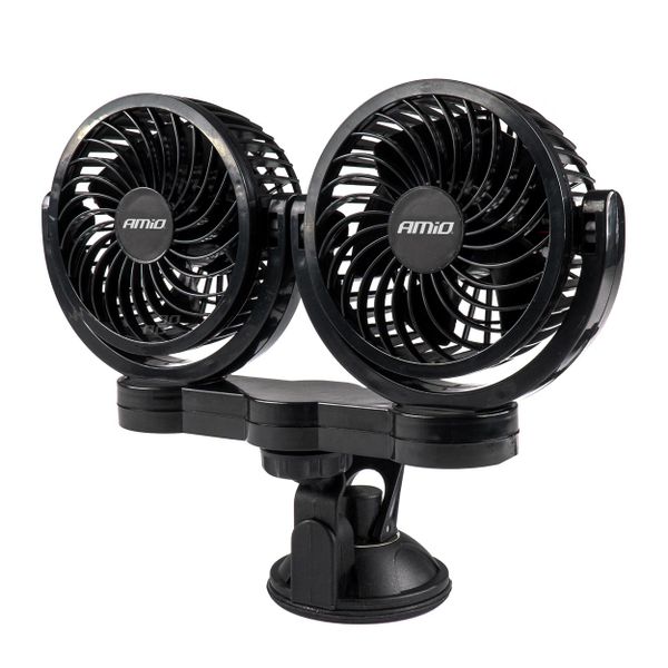Ventilátor do auta s prísavkou 2x4" 24V