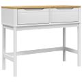 vidaXL Konferenčný stolík FLORO biely 89,5x36,5x73 cm borovicový masív