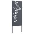 vidaXL Záhradná clona na súkromie Kvetinový Antracit 50 x 140 cm