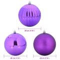 vidaXL Vianočná guľa sada XXL 4 ks Fialová Ø 20 cm Plast