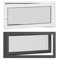 vidaXL Otočné a sklopné okno do suterénu RISOR 120 x 60 cm PVC a sklo
