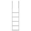 vidaXL 5-stupňový žebřík na docks Strieborná 45 ×11,5 ×190 cm Hliník