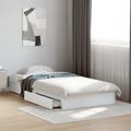 vidaXL Rám postele so skladom Biela 80 x 200 cm Kompozitné drevo