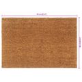 vidaXL Rohožka prírodná 60x90 cm všívané kokosové vlákno