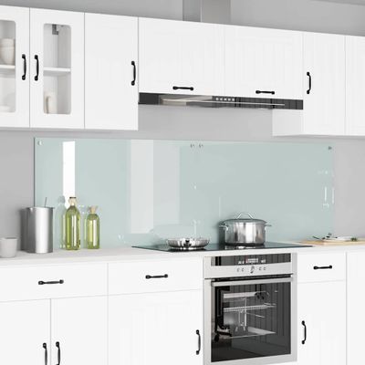 vidaXL Kuchynský obklad 2 pcs Biela 100 x 60 cm tvrdené sklo