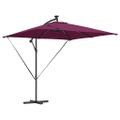 vidaXL Slnečník Bordeaux červená 249 x 249 x 250 cm Polyester a hliník