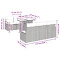 vidaXL Súprava záhradných pohoviek 7 ks 6-Počet miest Čierna a krémová