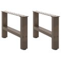 vidaXL Nohy konferenčného stolíka, prírodná oceľ, 2 ks, 50 x (30-31) cm, oceľ