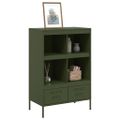 vidaXL Vysoká skrinka olivovozelená 68x39x101,5 cm oceľ