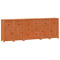 vidaXL Servírovacia skriňa 5 ks Vosková Hnedá 226 x 35 x 80 cm