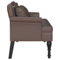 vidaXL Chesterfield lavica Hnedá 120,5 x 65 x 75 cm Umelá koža
