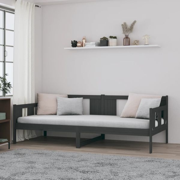 vidaXL Denná posteľ sivá masívna borovica 80x200 cm