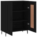 vidaXL Komoda čierna 69,5x34x90 cm kompozitné drevo