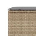 vidaXL Záhradná lavica s vankúšom béžová 110x30x40,5 cm polyratan