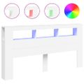 vidaXL LED čelo postele biele 200x18,5x103,5 cm kompozitné drevo