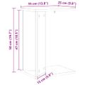 vidaXL Koncový stôl Staré drevo 35 x 25 x 50 cm Kompozitné drevo