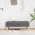 vidaXL lavička s vankúšom Tmavo šedá 113 x 57 x 39 cm látka