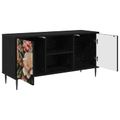 vidaXL TV skrinka BORNE 102 x 33 x 51 cm Čierny dub Kompozitné drevo