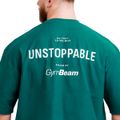 Tričko Oversized Unstoppable Green - GymBeam, veľkosť XL, veľkosť oblečenia XL